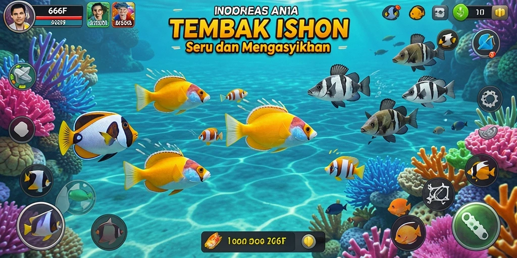 Gameplay seru dengan berbagai jenis ikan untuk ditangkap.