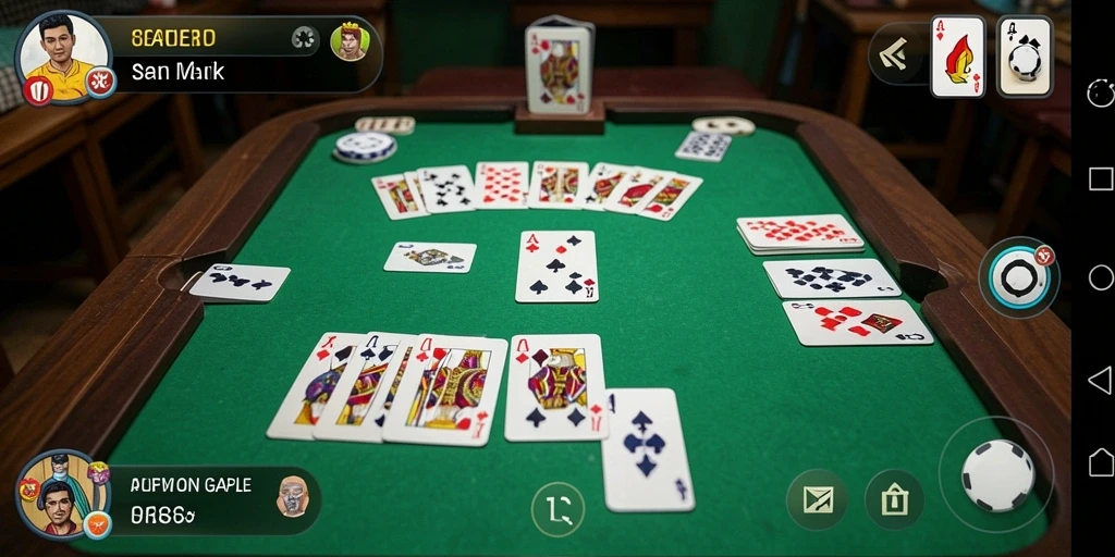 Gameplay Gaple dalam aplikasi 8180 yang seru dan interaktif.