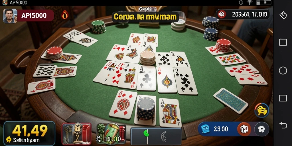 Screenshot gameplay Gaple di API5000 yang sangat seru.