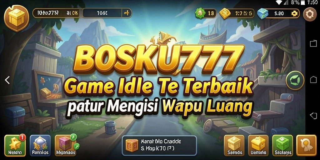 Tampilan gameplay BOSKU777 dengan karakter yang berinteraksi.