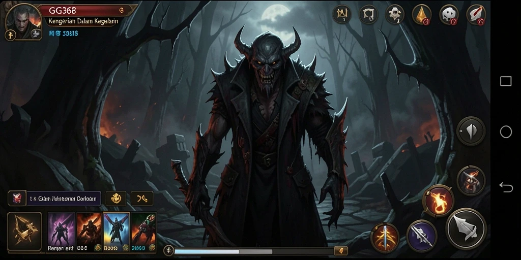 Tampilan gameplay GG368 yang menakutkan dan atmosfir mencekam.