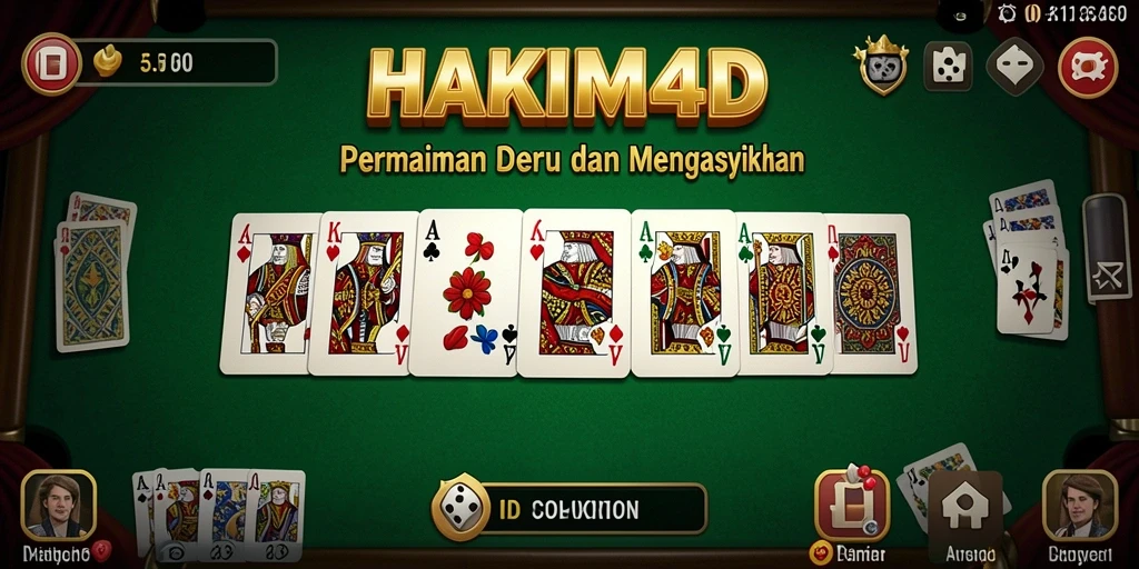 Screenshot utama HAKIM4D menampilkan gameplay Domino yang mendebarkan.
