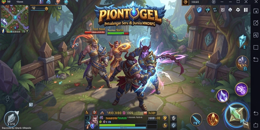 Screenshot PIONTOGEL menampilkan aksi pertarungan seru di dunia MMORPG.