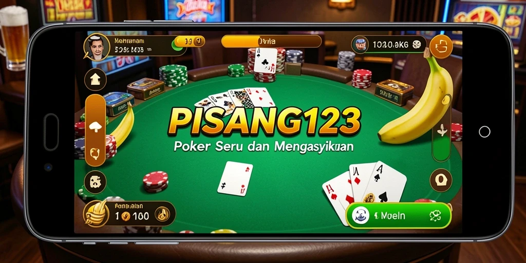 Screenshot gameplay PISANG123 menampilkan suasana permainan Poker yang mendebarkan.