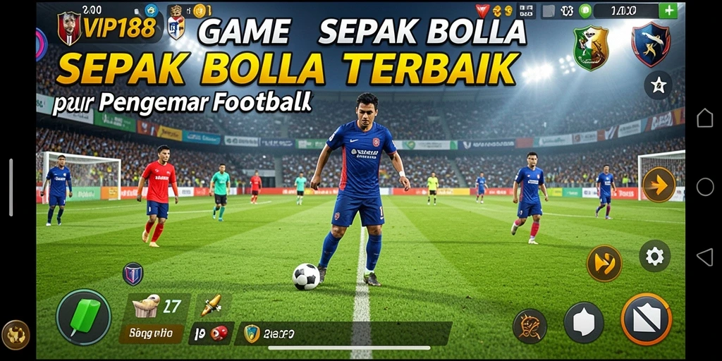 Tangkapan layar gameplay VIP188 yang menampilkan aksi seru sepak bola.