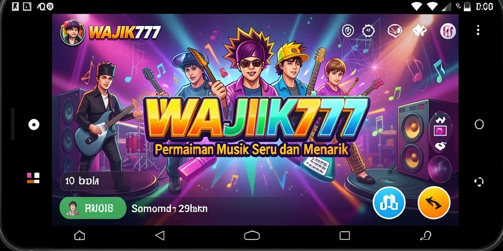 Screenshot gameplay WAJIK777 menampilkan berbagai level musik yang menarik.