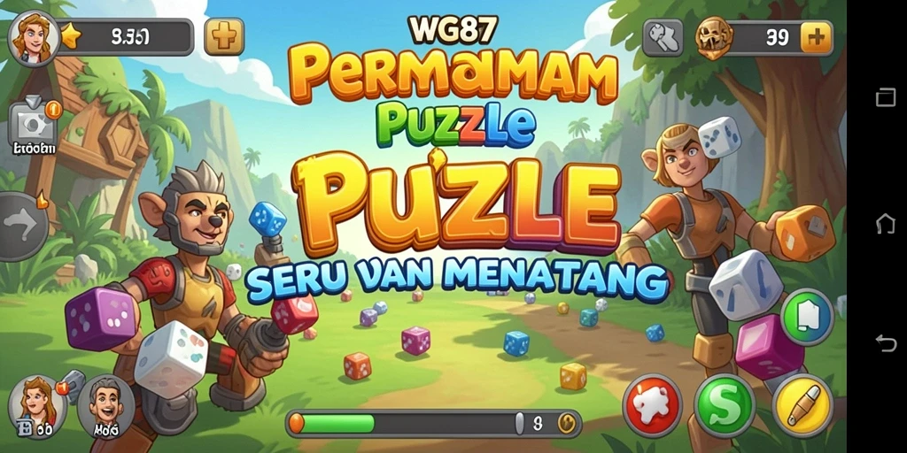 Tampilan gameplay seru dari WG87 yang penuh warna.
