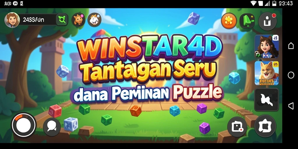 Gameplay seru dan menantang dalam WINSTAR4D yang penuh warna.